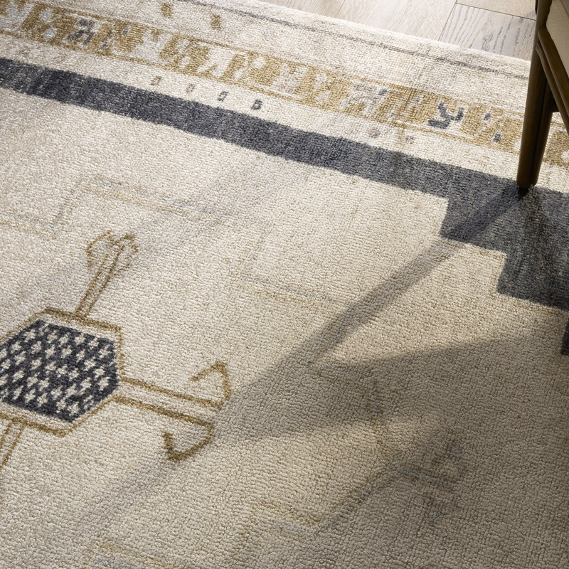 Tapis crème et gris Stellar CSN01, Rectangle 8 pi 6 po x 11 pi 6 po
