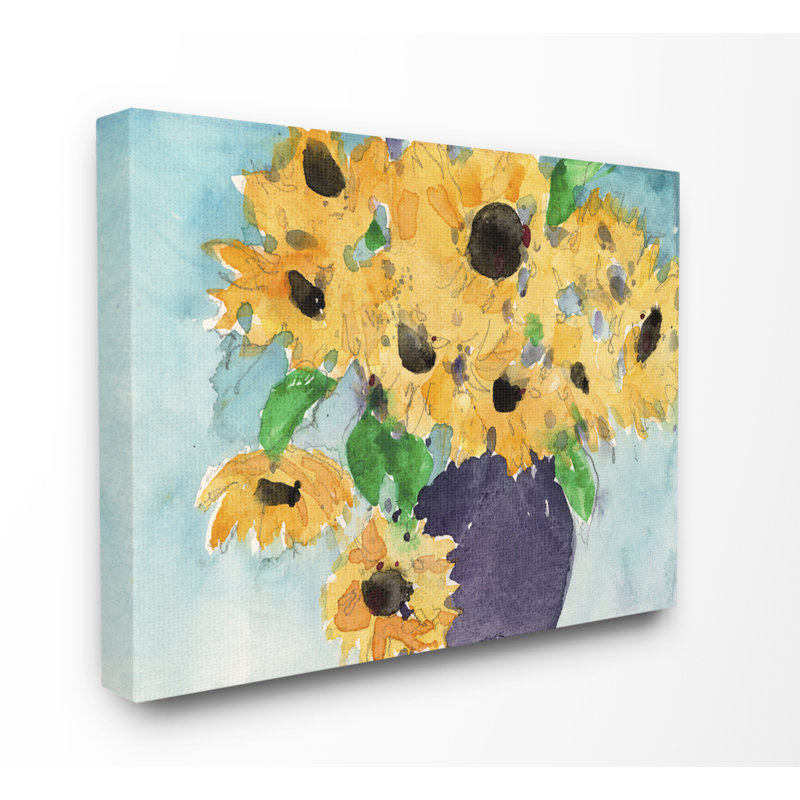 « tournesol jaune vert », reproduction d’art, H 24 po x l 30 po x P 1,5 po, Toile tendue