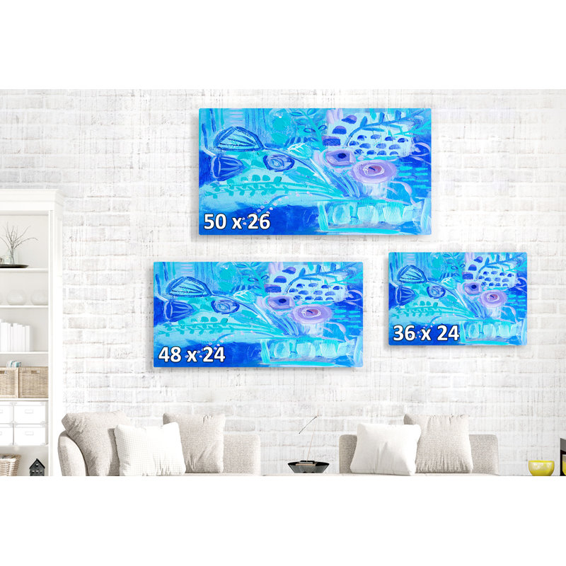 Bleu floral abstrait, bleu marine, cobalt, indigo, cyan, bleu sarcelle, mauve, roses, tiges, bouquet