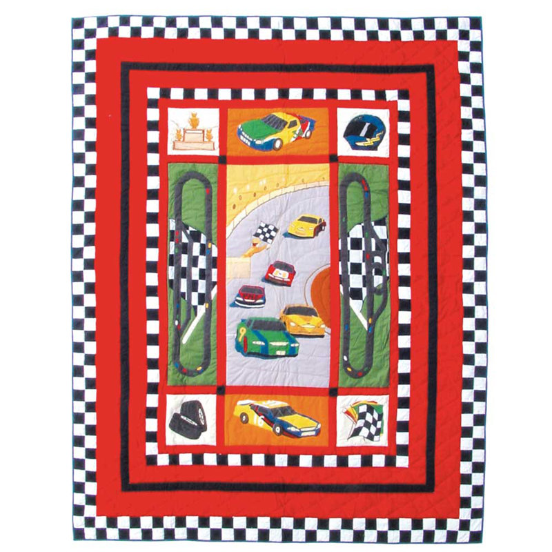 Courtepointe réversible en coton Hot Wheels Race, Très grand