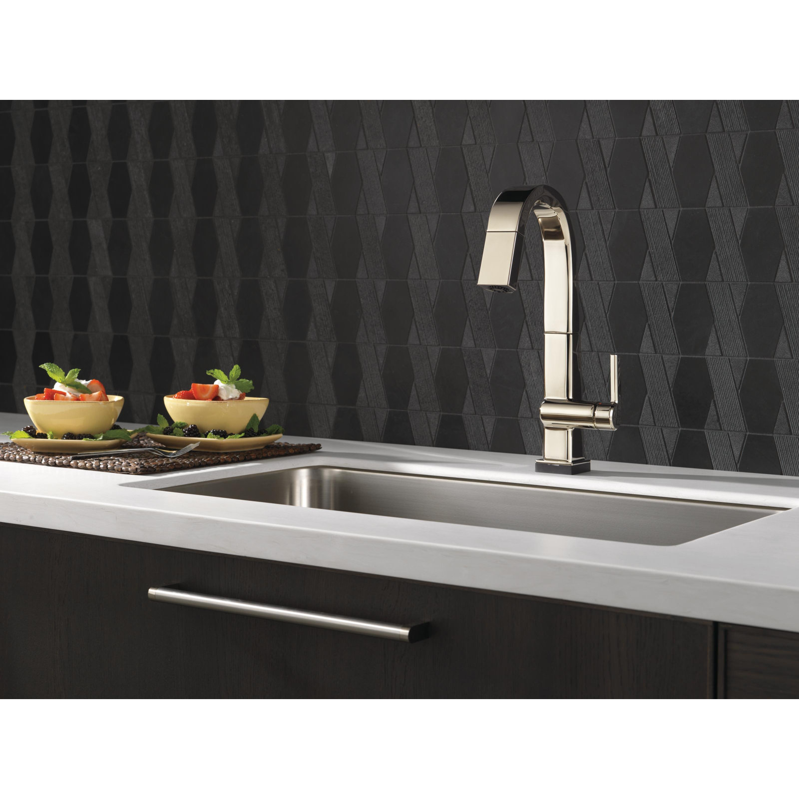 Pivotal Pull-Down Touch Bar Faucet, Polished Nickel
