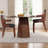 Mid-Century Modern Faux Leather Upholstered Dining Arm Chair , Wood Frame Side Chairs for Dining Room, Kitchen and Living Room-447999986-442372192
