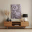 Abstrait floral 19, art mural gris en métal-725645290