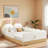 Upholstered Platform Bed With Animal-shaped Pillows And Storage Bags-11399901