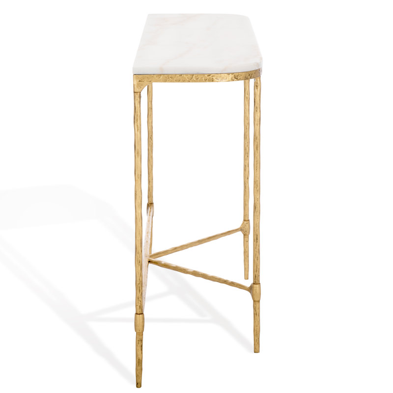 Janowsky Metal Console Table, White