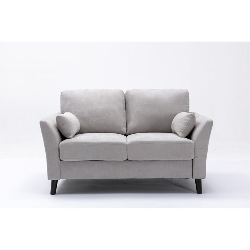 57'' Upholstered Loveseat, Light Gray