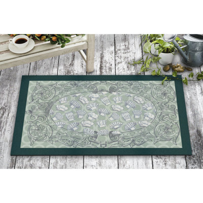 Durable PVC Doormat, 17.7 x 27.6 inches | 50% Nonwoven Felt / 50% PVC | Heavy-Duty Weather Resistance, Non-Slip Surface | Ideal for Indoor & Outdoor Use, Easy to Clean | Perfect for Entryways & Patios