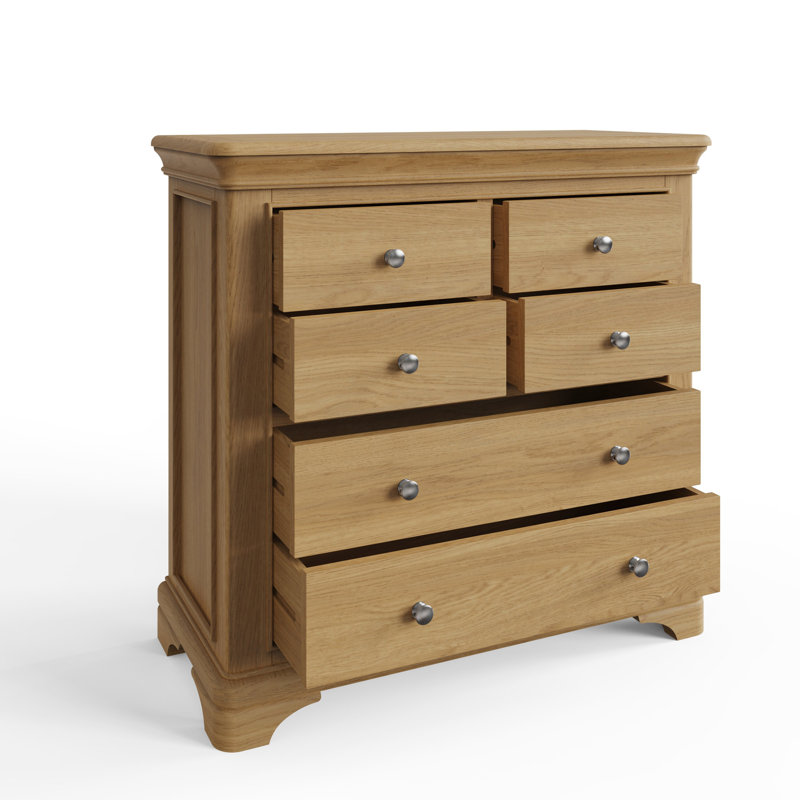 Joulon 6 Drawer Chest of Drawers. 4 + 2 Configuration. Fully Assembled., Brown
