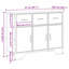 Sideboard 97 X 32.5 X 74.5 Cm Engineered Wood-1684951362