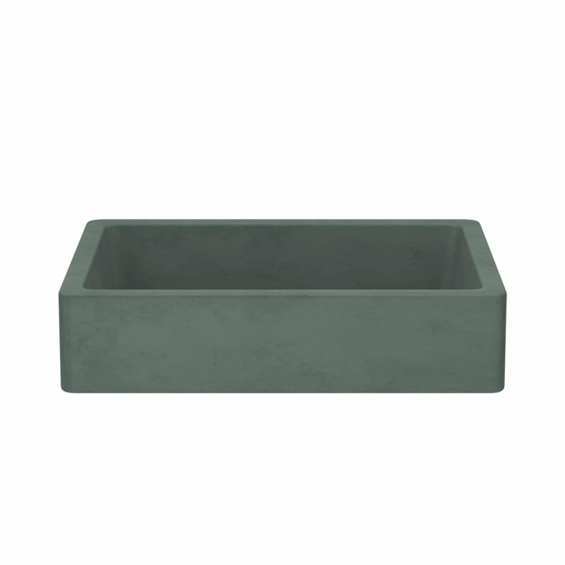Nipomo Stone Handmade Rectangular Undermount Bathroom Sink, Forest