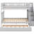 Full Over Bunk Bed In Gray With Trundle And Staircase - Solid Pine Wood Structure, 3 Beds Feature, Extra Storage Space, Safe Climb Facility, Quick Assembly Available & Build, Option, Compartments,-1540774382