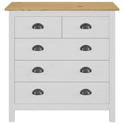 Millwood Solid Wood 79cm W 5 - Drawer Chest of Drawers