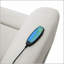 Fauteuil inclinable électrique Marsha en cuir synthétique gris clair avec levage, chauffage et massage