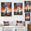 Abstraction colorée «Baobab Tree I», art mural sur toile-97170564-97170563