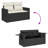 Vidaxl Garden Sofa Set Black