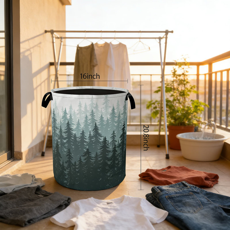 Collapsible Laundry Hamper With Handles, Waterproof Oxford Fabric Storage Basket For Clothes, Toys, And Organization In Bedroom, Bathroom, Or Dorm