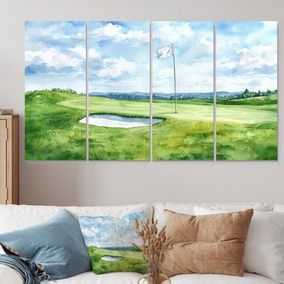 «Golf Course», «Horizon I», art mural moderne sur toile