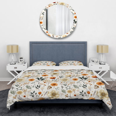 Earthy Tones Botanical Flowers I Bedding