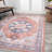 Ville Ornate Medallion Machine-Washable Terracotta/Navy Rug-978658730