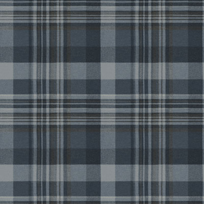 Dutton Plaid Charcoal Wallpaper