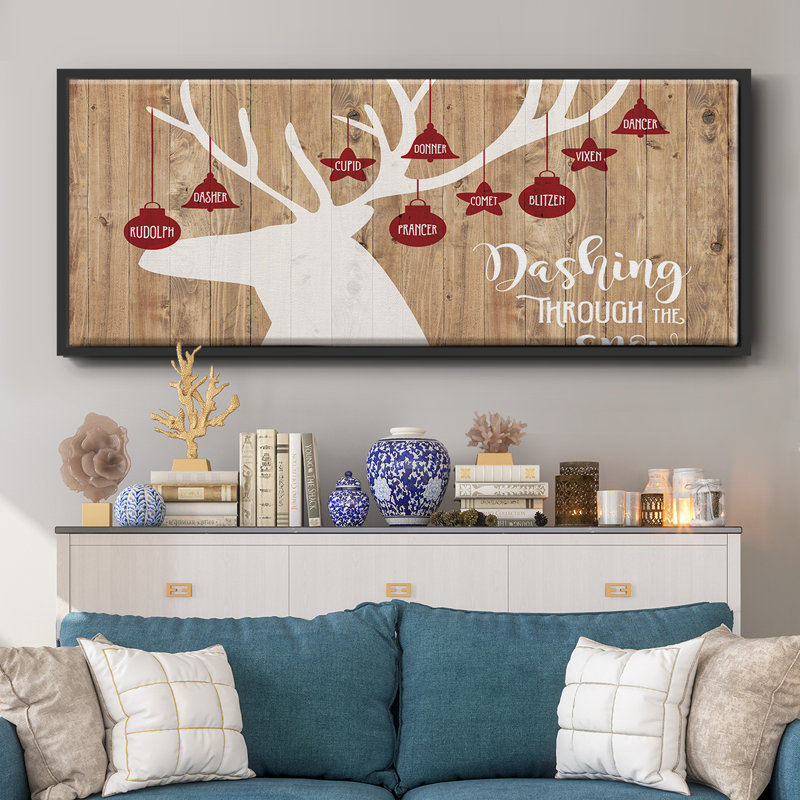 «Dashing Through The Snow», toile encadrée, H 20 po x l 50 po