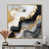 Toile avec cadre flottant or