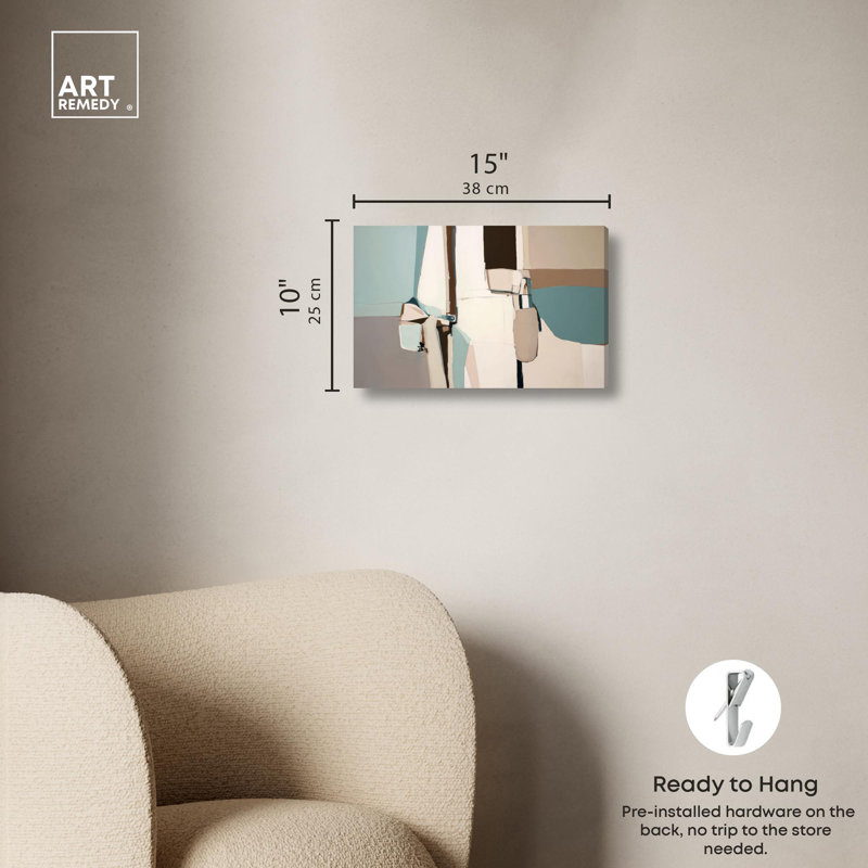 «Harmony of Neutrals II Boho», reproduction d'art sur toile par Art Remedy, H 15 po x l 10 po, Toile tendue avec châssis