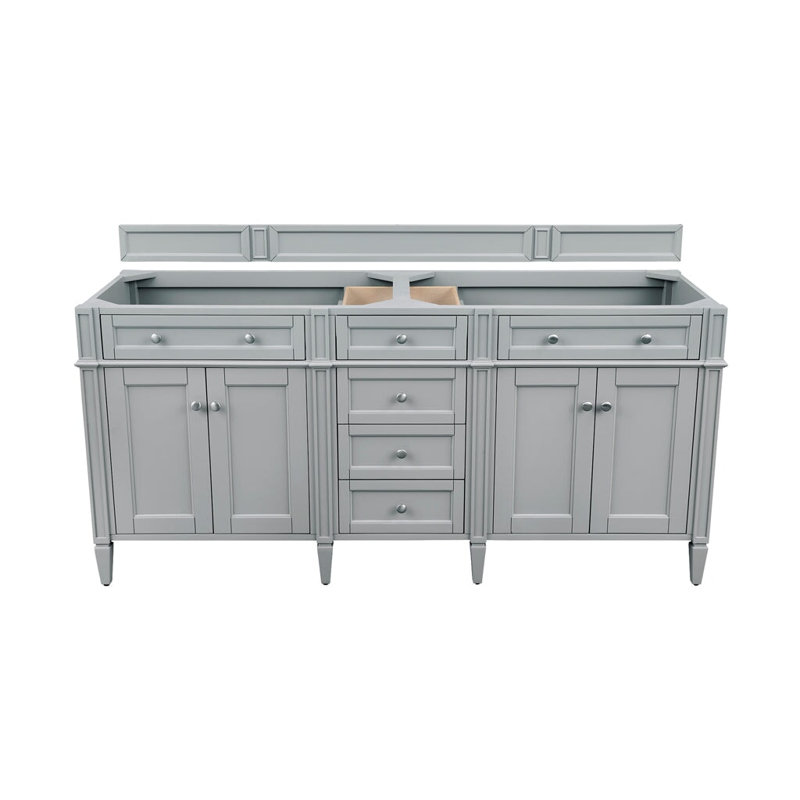 Brittany 72" W Double Vanity, Urban Gray, Lime Delight, 8" Widespread