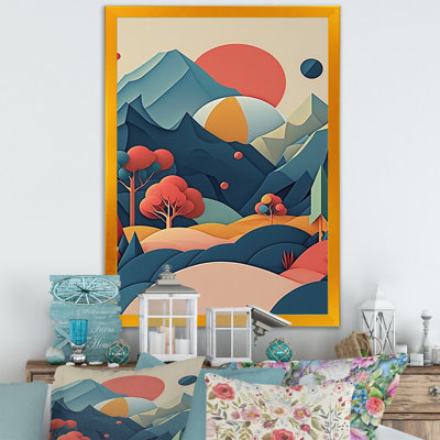 «Graphic Mountain Trees IV», reproduction sur toile