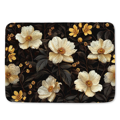 Tapis de bain floral