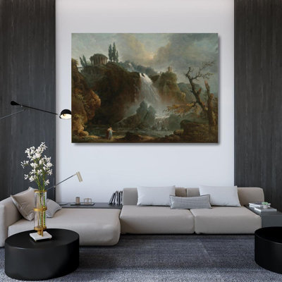 «The Cascades at Tivoli» par Hubert Robert - Art mural sur toile tendue avec châssis