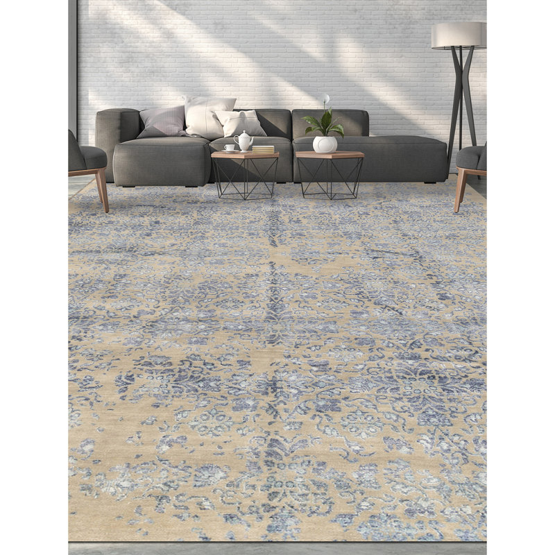 Brookhaven Floral Area Rug in Blue