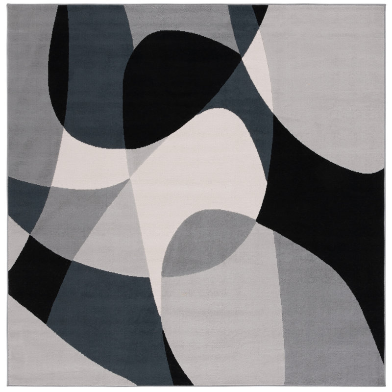 Aldegundo Performance Abstract Rug, Square 6'7"
