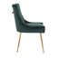 Chaise d'appoint en velours et acier inoxydable-849455969