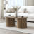 Aurel Modern 39.2" Fluted Oblong Round Base Living Room Coffee Table-1405565782