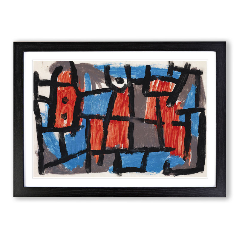 The Hour Before One Night by Paul Klee - Picture Frame Painting, Black, 27cm H x 36cm W x 2cm D