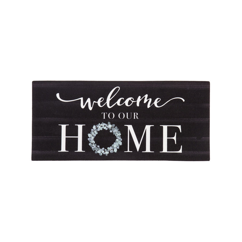Paillasson Lily-Ann Eucalyptus Welcome Sassafras 22 po x 10 po