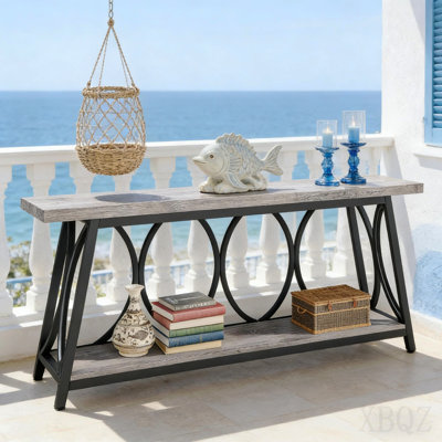 2-Tier Hall Table,Vintage Console Table,Sturdy Sofa Table,Side Table