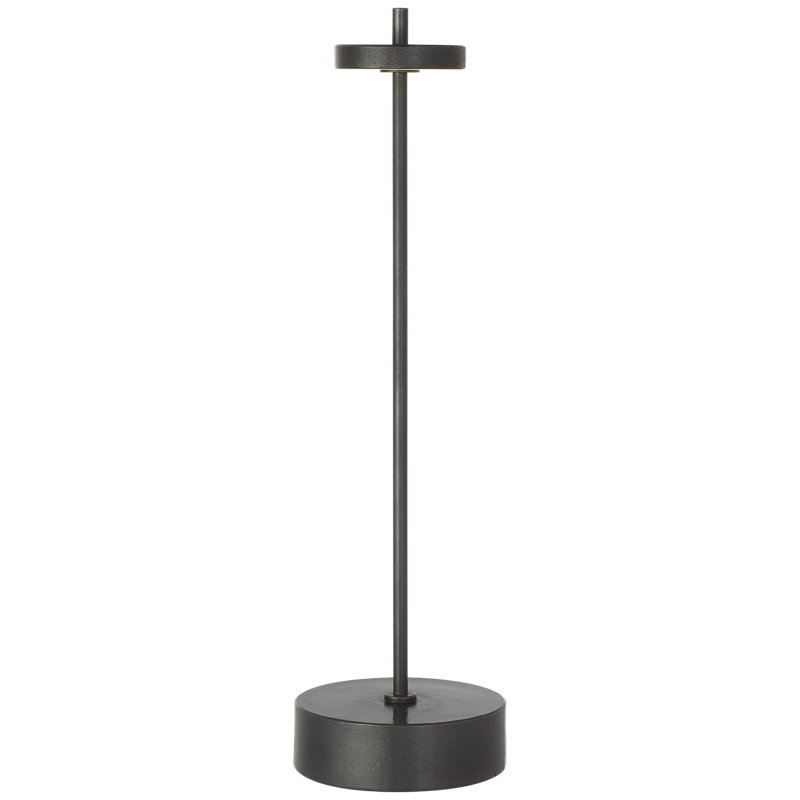 Kelly Wearstler Sene Rechargeable Table Lamp, 12.25" H x 3.25" W x 3.25" D, Black, 1.5 W