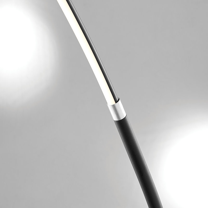 Seine 67.5'' LED Tray Table Floor Lamp with USB, Black