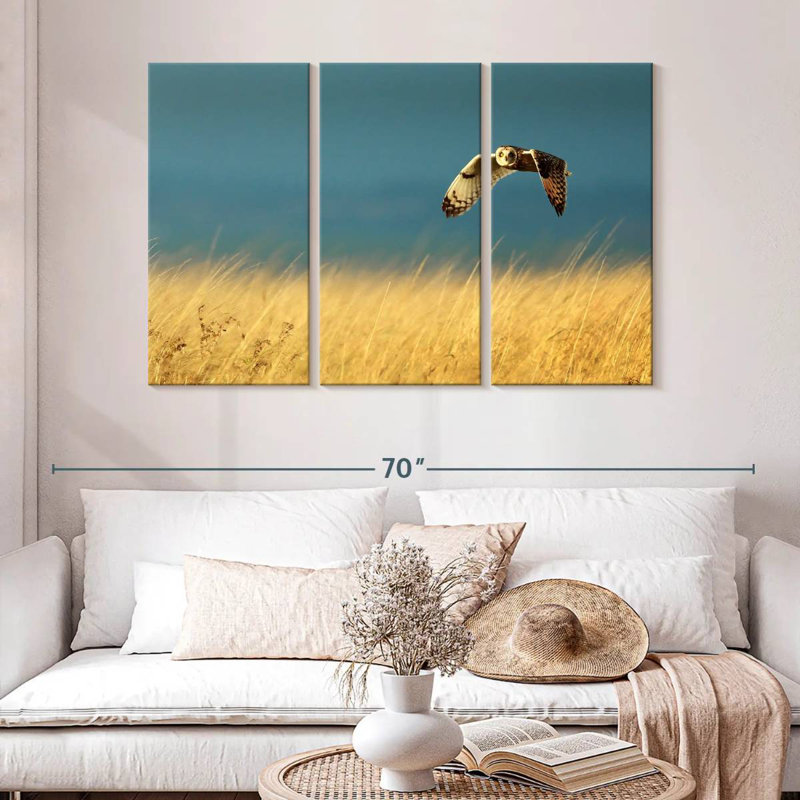 Brampt Owl In Flight, 32" H x 50" W