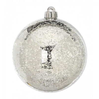 Set Of 6 Shiny Mercury Ball Ornaments