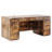 Outdoor Wood Bar Height Table And Stools With Cushions, PE Rattan Wicker Table