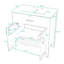 Meuble-lavabo de salle de bain avec lavabo et rangement en céramique-1039209842-1039209845