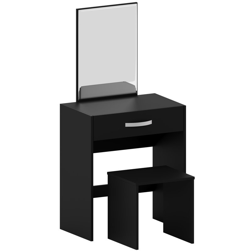 Muskoka Dressing Table with Mirror, Black