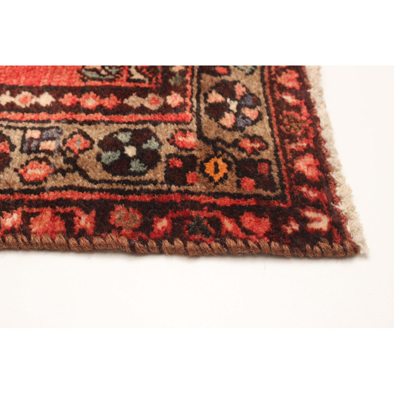 Tapis noir fait à la main de conception unique 3 pi 1 po x 9 pi 5 po Andelz