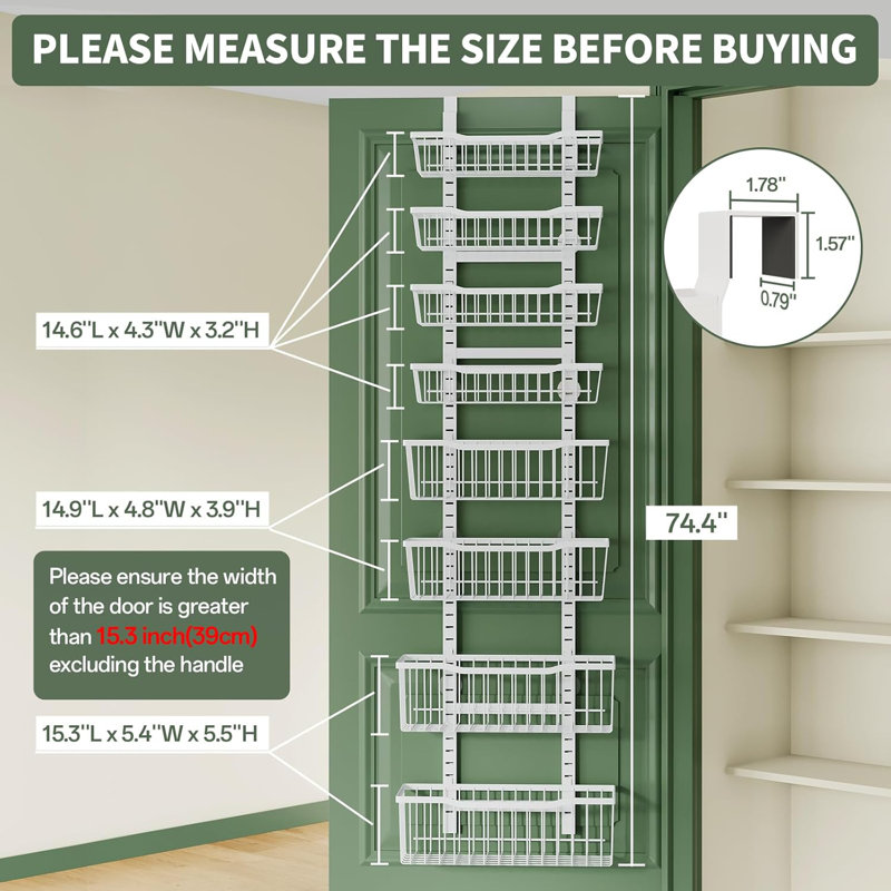 Rangement à 8 niveaux pour garde-manger