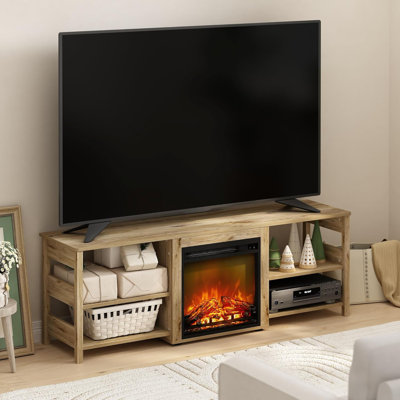  Classic 70 Inch Tv Stand With Fireplace Modern Style Americano