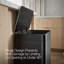 Reset 13 Gallon Kitchen Trash Can, Stainless Steel Hand Free Step Trash Can with Quiet-Close Lid-1121578211-1150266218