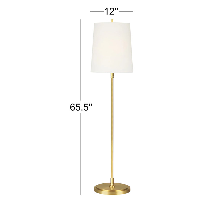 65.5'' Floor Lamp, Burnished Brass